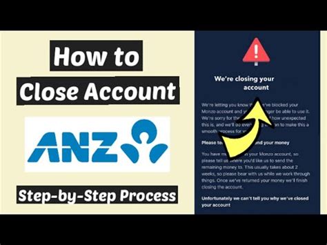 close anz bank account online.